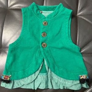 Made with recycled clothes buttoned up Vest